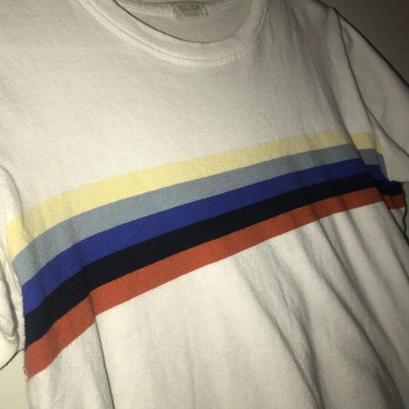 John Galt by Brandy Melville Rainbow Crop Top Tee - Picture 2 of 2